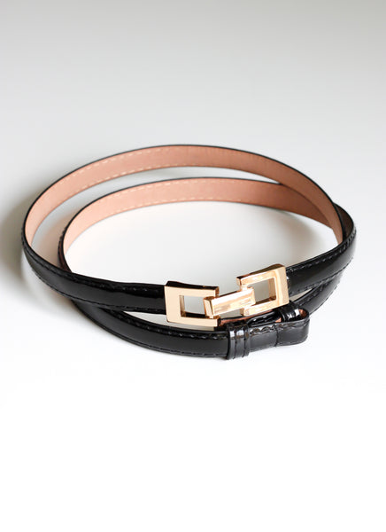 Skinny gold belt top