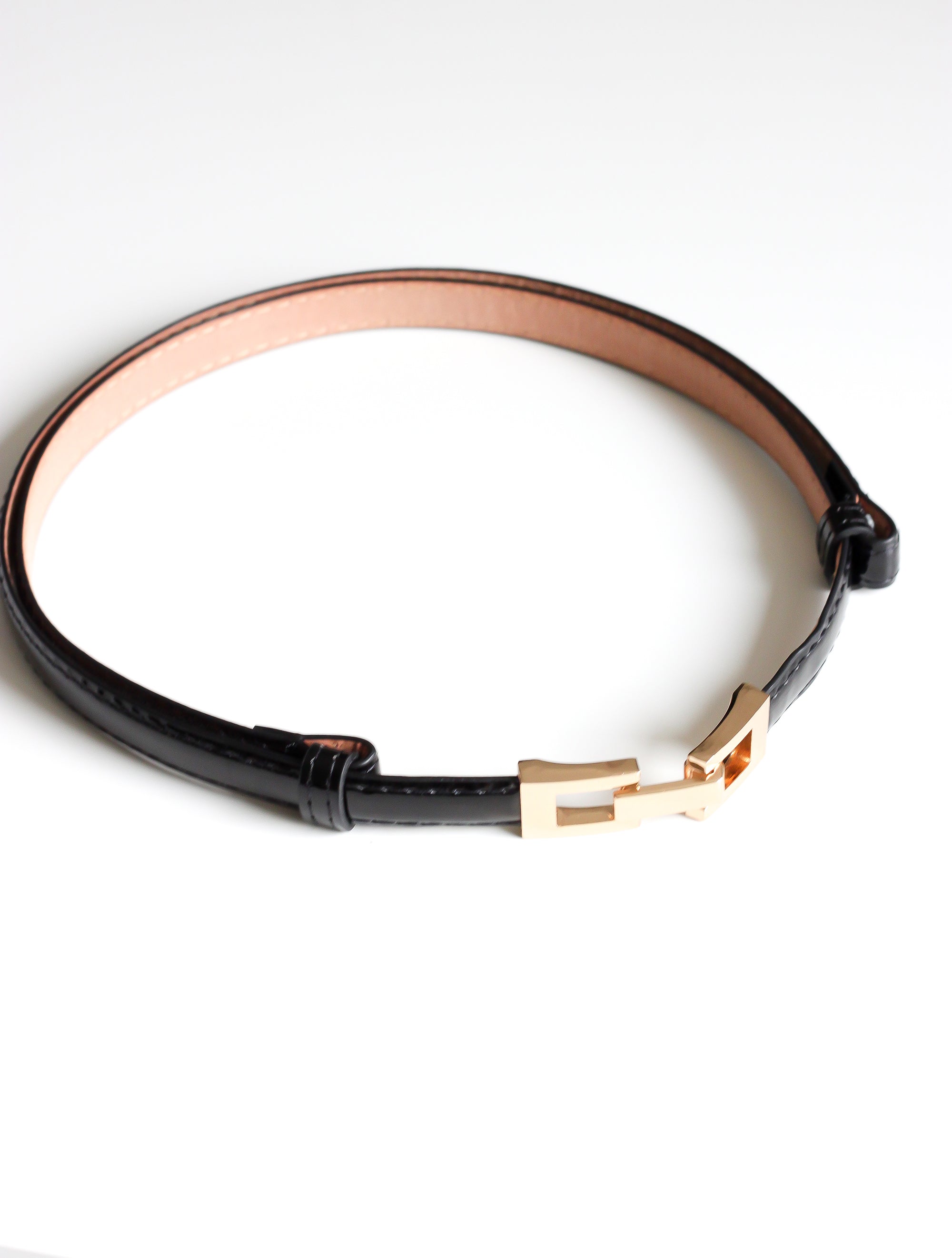 Skinny black belt for dress sales