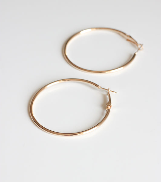 Gold Large Hoop Earrings – FreeSpirits Fashion