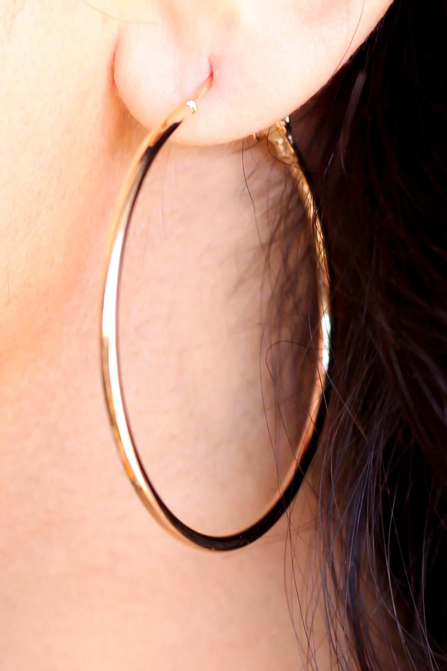 Gold Large Hoop Earrings – FreeSpirits Fashion